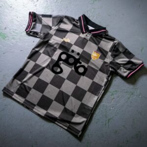 Jersey motif à carreaux noirs et gris - Yami